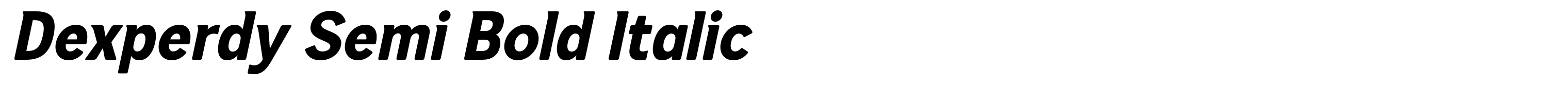 Dexperdy Semi Bold Italic
